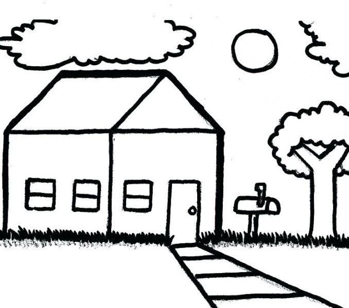 678x600 Simple Landscape Drawing For Kids Beautiful Landscape Drawing