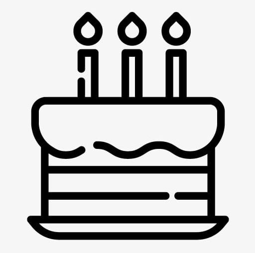 512x508 Cake Simple Drawing Png, Clipart, Birthday, Birthday Party, Black