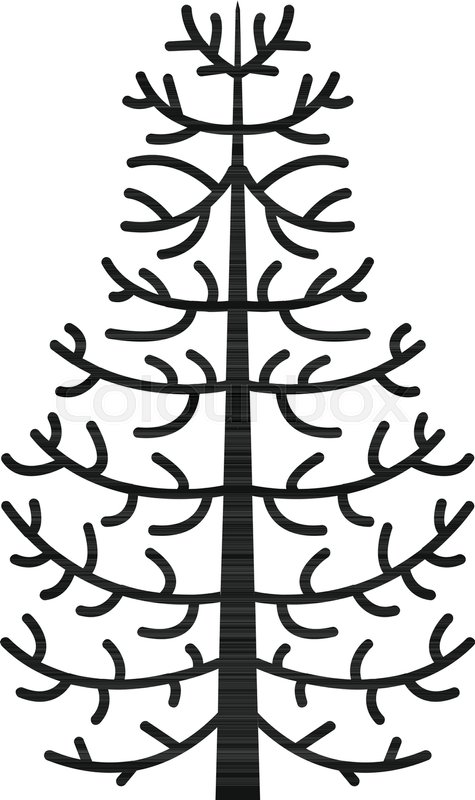 475x800 Fir Tree Icon Simple Illustration Of Stock Vector Colourbox