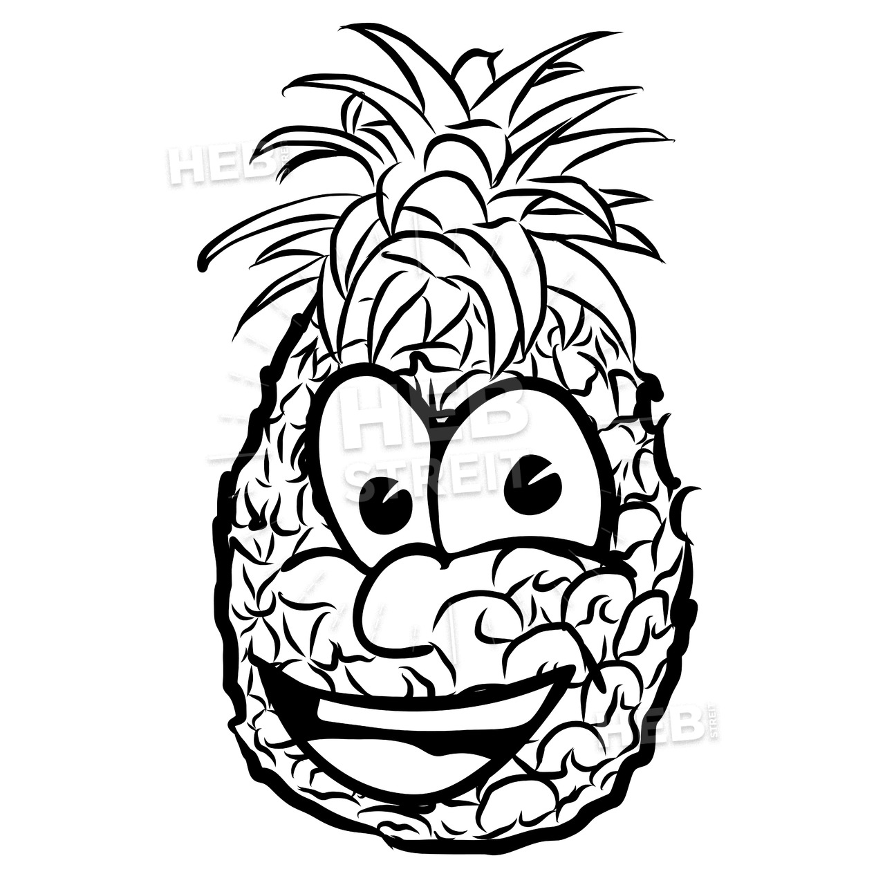 1280x1280 Huge Collection Of 'pineapple Outline Drawing' Download More Than