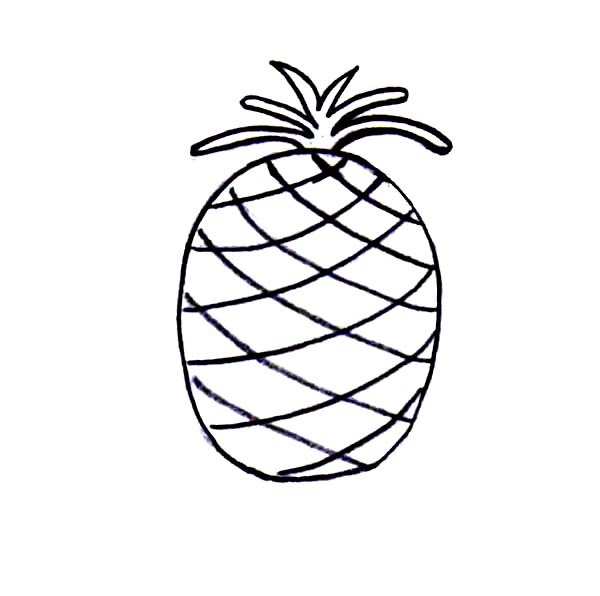 600x596 Drawn Pineapple Easy