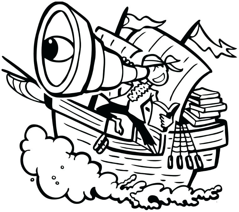 761x676 Ship Coloring