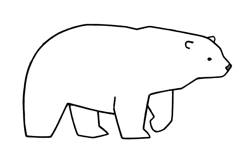 Simple Polar Bear Drawing