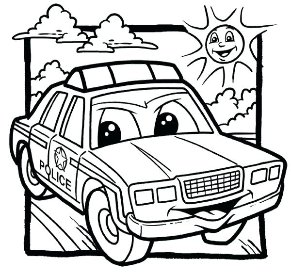 600x567 Police Car Coloring Pages Police Car Coloring Pages Online