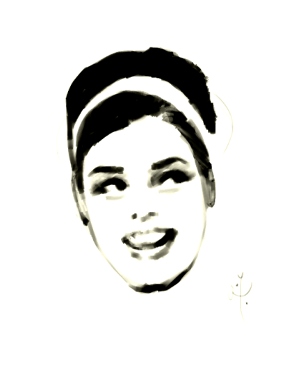 433x526 Simple Digital Portrait Of A Girl Mypaint Letters Of Fire