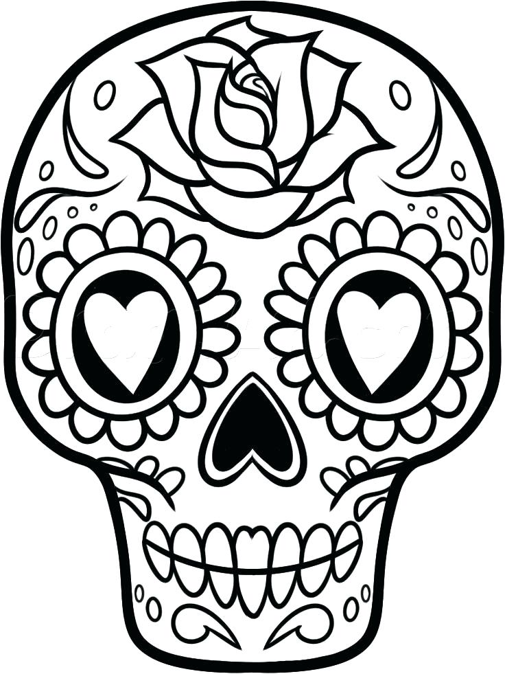 736x981 Pumpkin Drawing Template Simple Sugar Skull Stencil Fresh Easy