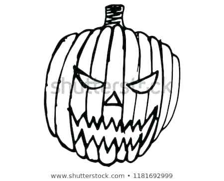 450x364 Scary Pumpkin Drawings Simple Faces Carving Stencils But