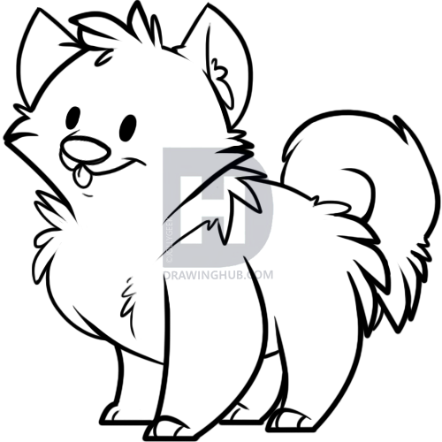 500x500 How To Draw A Simple Puppy, Step