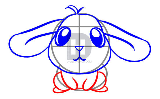 551x342 How To Draw A Simple Rabbit, Step