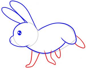 302x238 How To Draw How To Draw A Rabbit For Kids