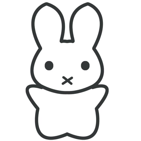 600x600 Simple Bunny Drawing