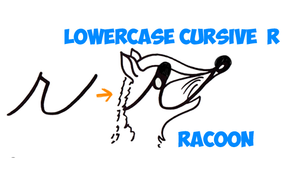 574x360 How To Draw A Raccoon From A Lowercase Letter R