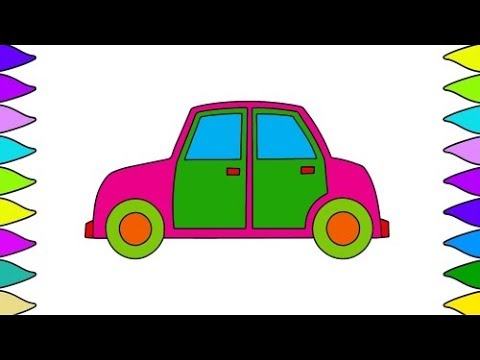 480x360 Draw And Coloring Simple Car, Race Car Paint For Toddlers