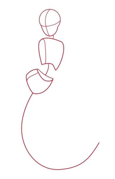 390x607 How To Draw A Mermaid Step