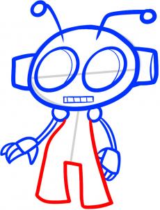 230x302 How To Draw Robot