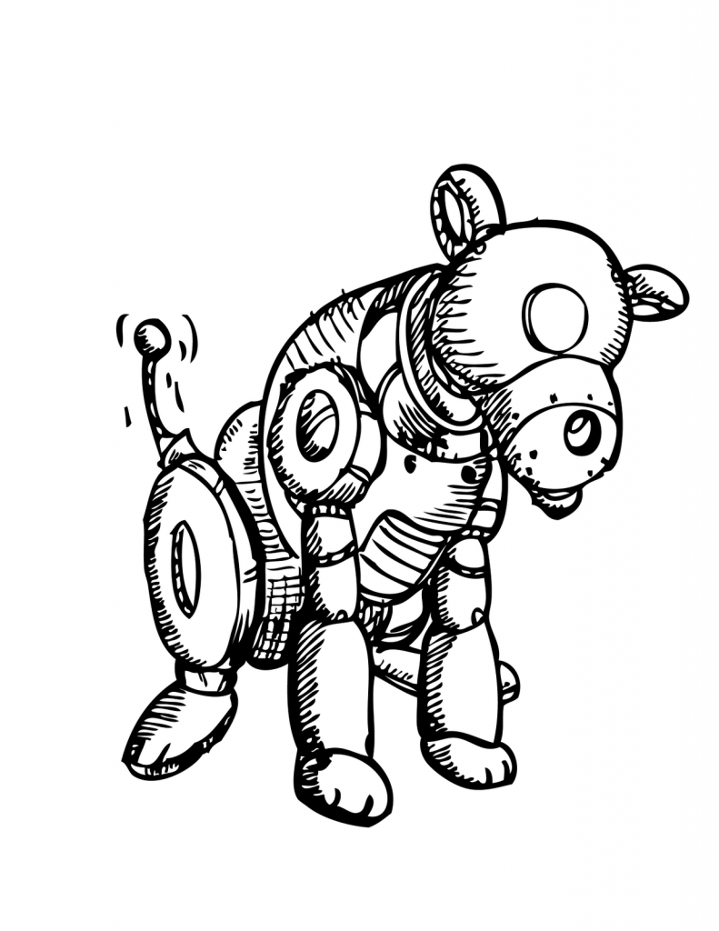 791x1024 Robot Drawing Simple For Free Download