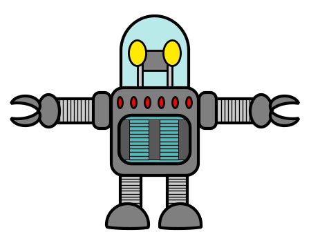450x349 Drawing A Cartoon Robot