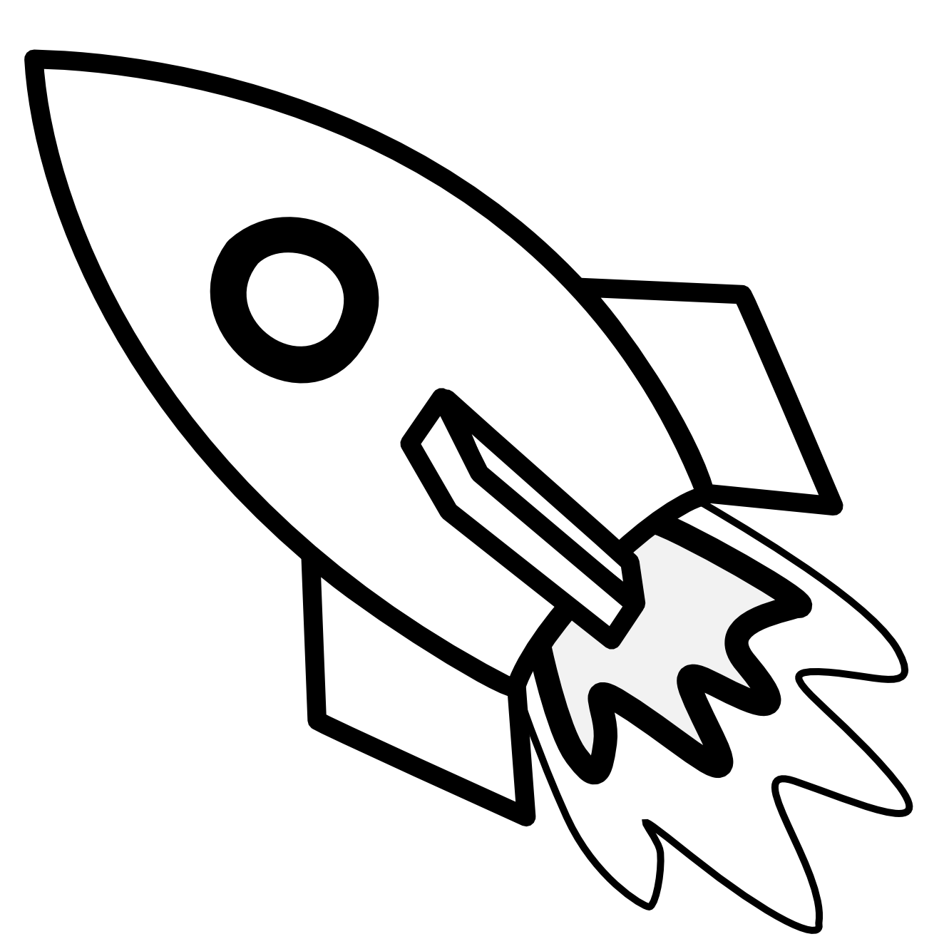 1331x1331 Rocket Drawing Free Download