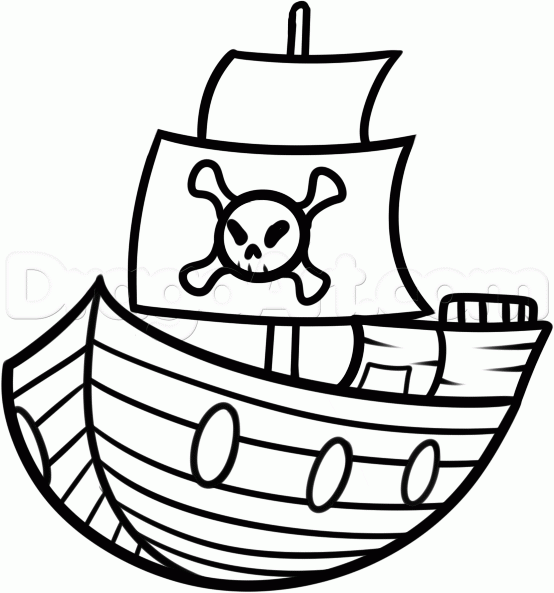554x593 Simple Ship Drawing Free Download Clip Art