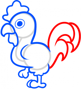 275x302 How To Draw How To Draw A Rooster For Kids