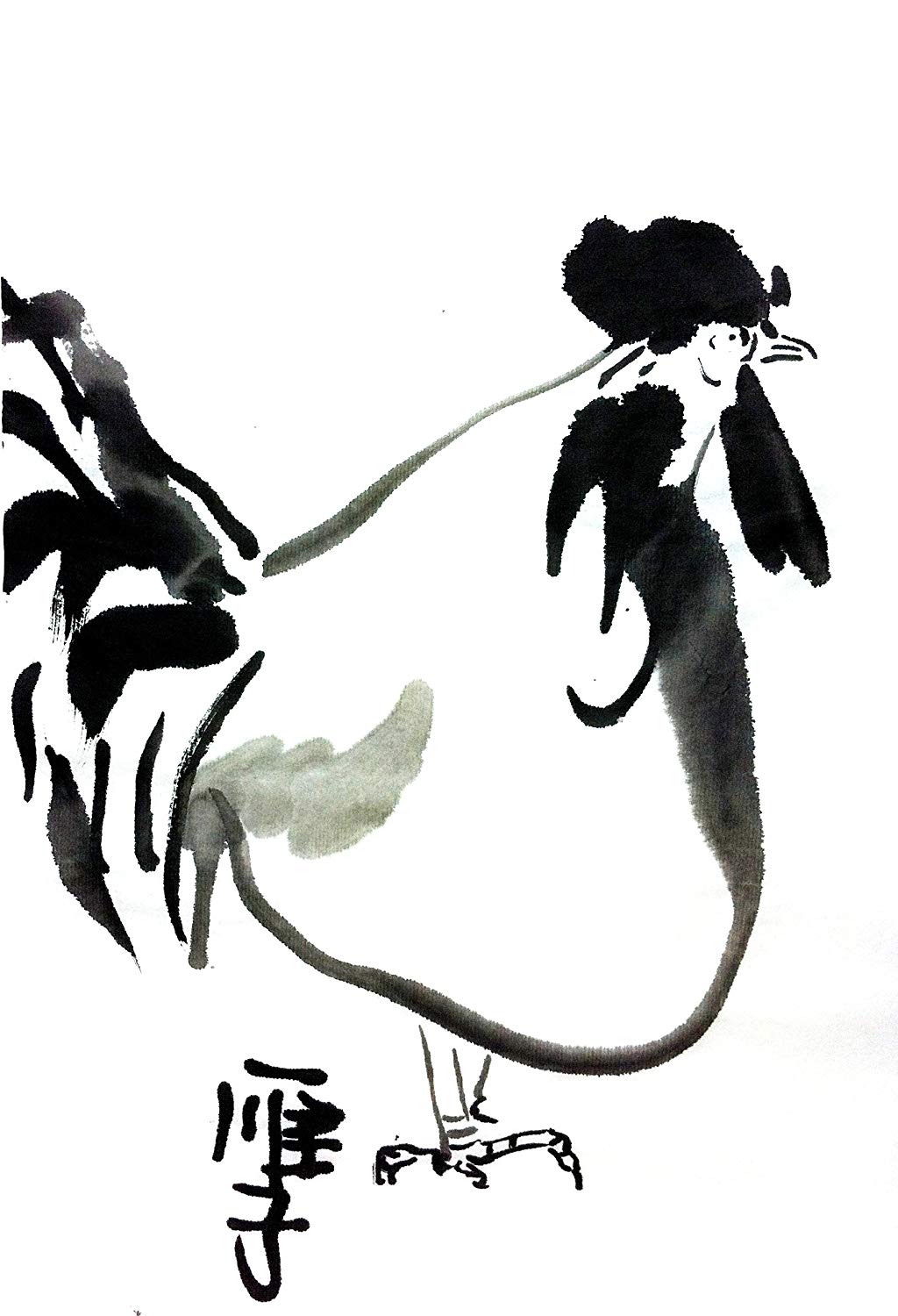 1024x1500 Chinese Ink Painting Original Rooster Ink Painting