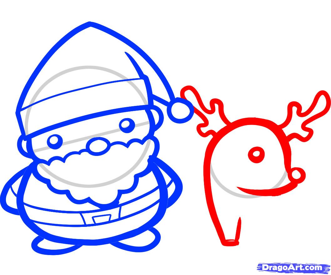 1058x880 Easy Way To Draw Santa