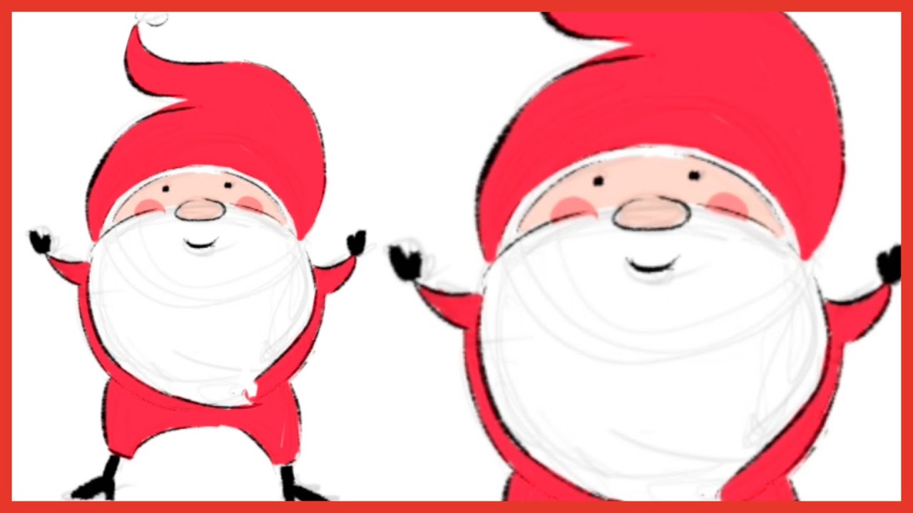 1280x720 How To Draw Simple Santa Claus For Christmas Card