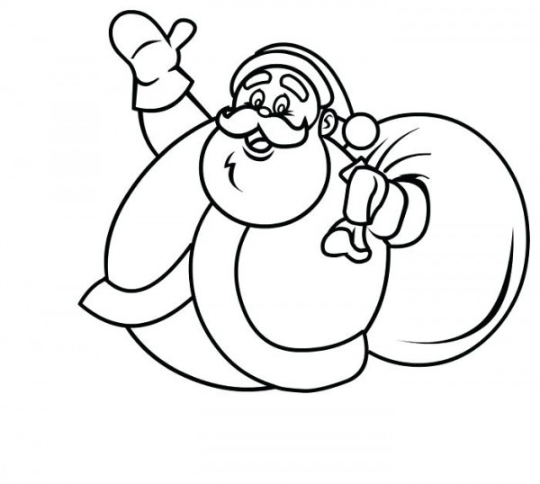 600x538 Simple Santa Face Drawing