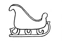 210x140 Tag Simple Santa Sleigh Drawing