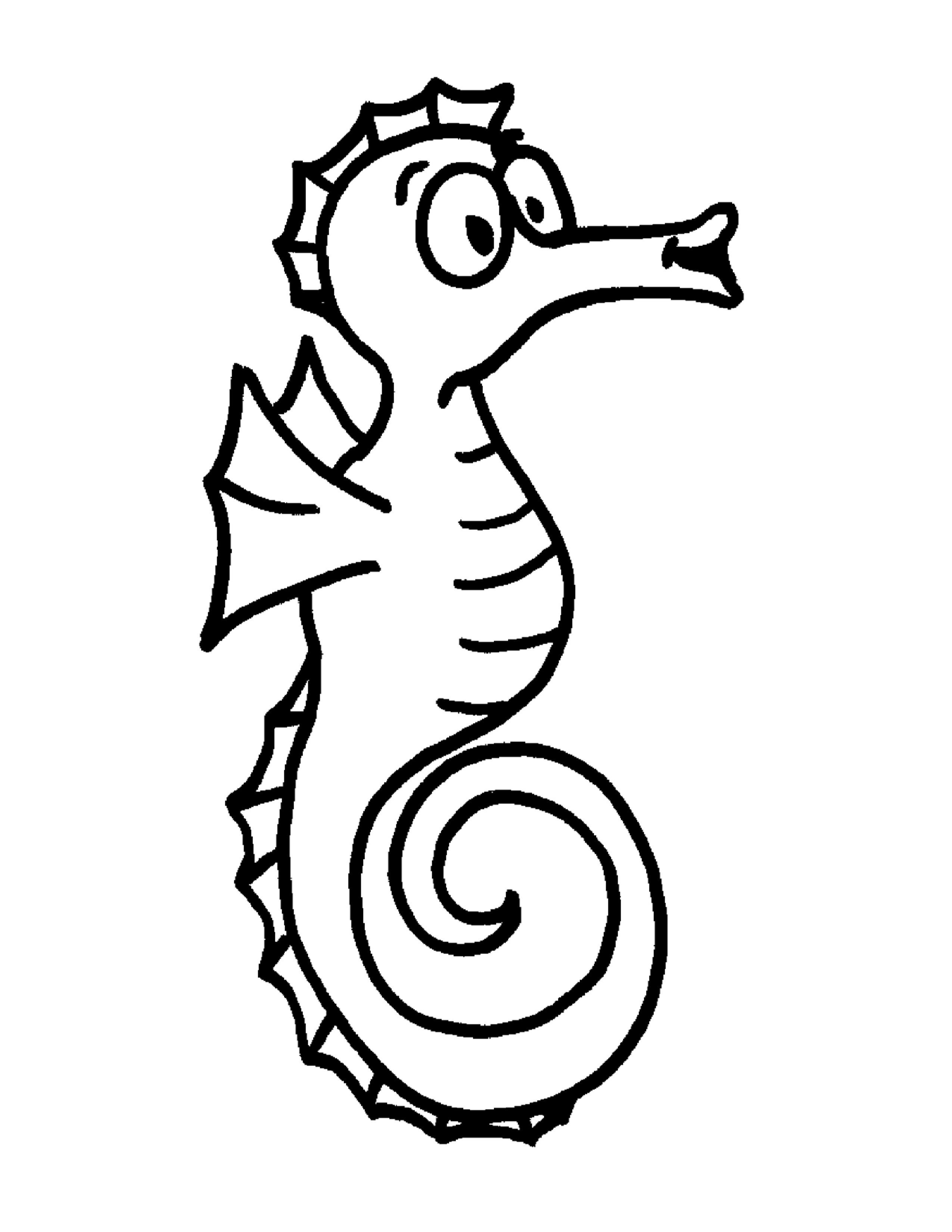 2550x3300 Sea Horse Christmas Coloring