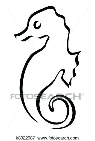 318x470 Sea Horse Drawings