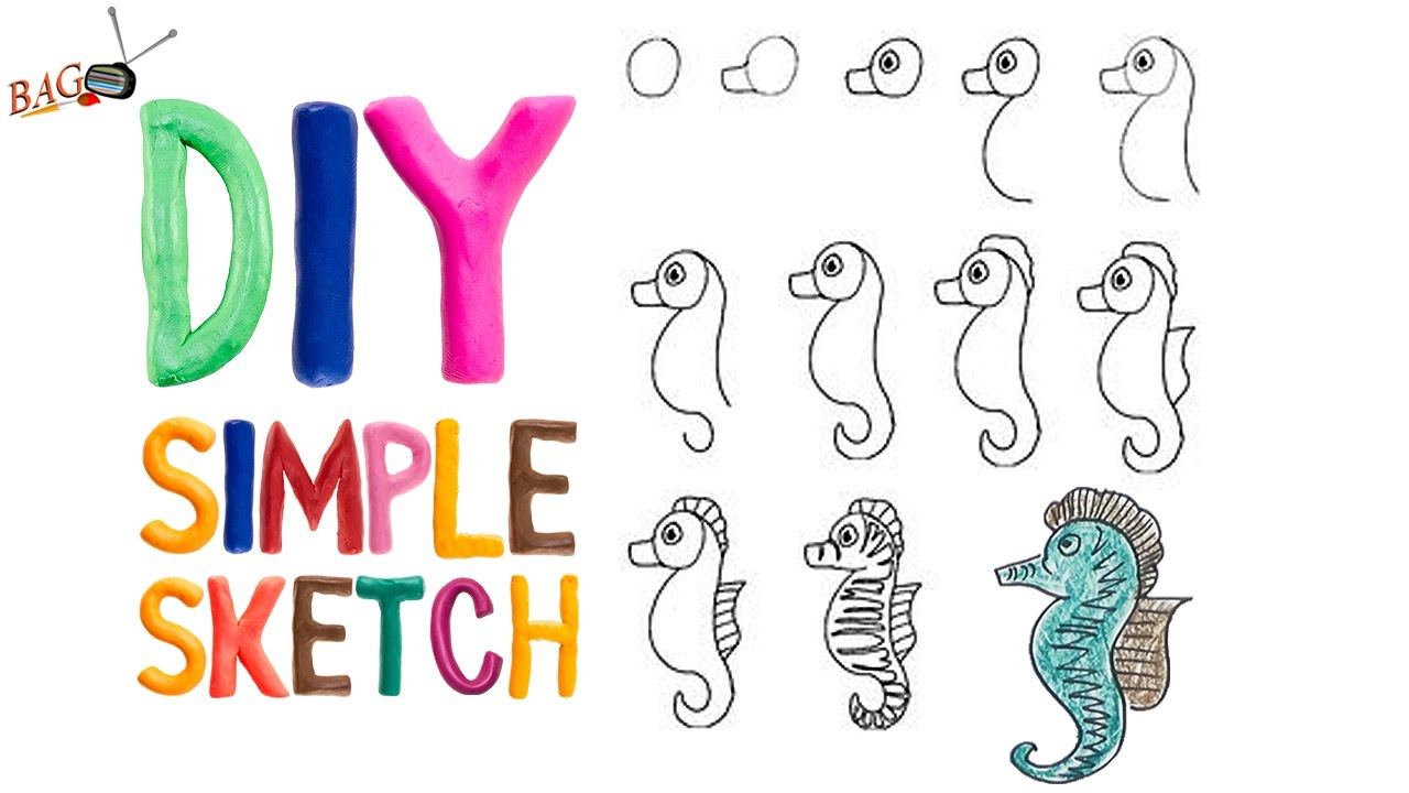 1280x720 How To Draw Seahorse Cartoon