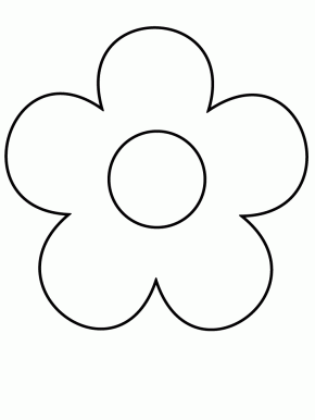 290x386 Simple Shapes Coloring Pages Stencil Simple Flower
