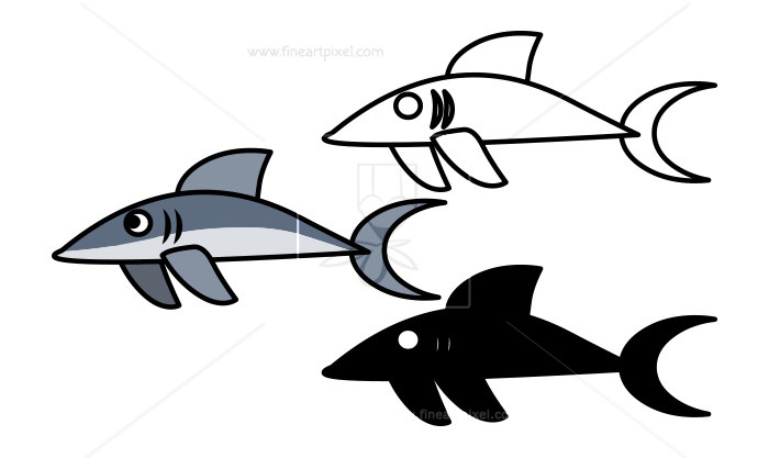 700x417 Simple Shark Design Free Vectors, Illustrations, Graphics, Clipart