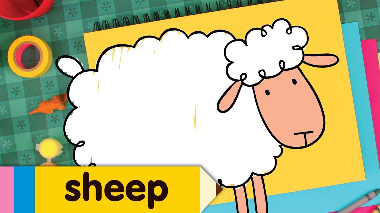 1280x720 How To Draw A Sheep Simple Drawing Lesson For Kids Step