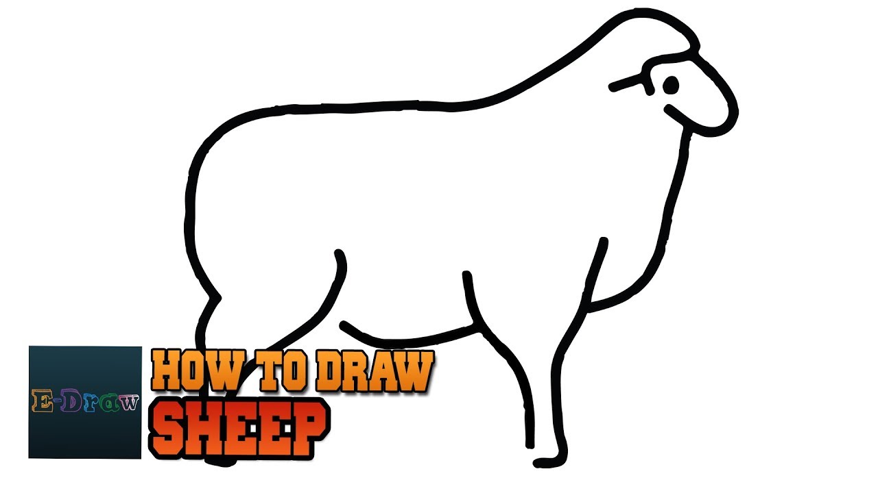 1280x720 How To Draw A Sheep For Kids Sheep Easy Draw Tutorial Step