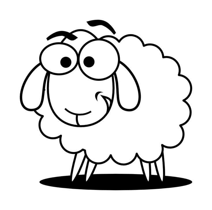 735x731 Simple Clipart Sheep