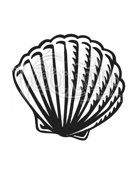 468x580 Simple Shell Beach Clip Art