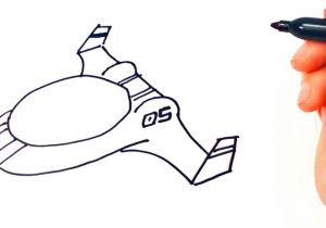 300x210 Space Ship Drawing Easy Space Ship