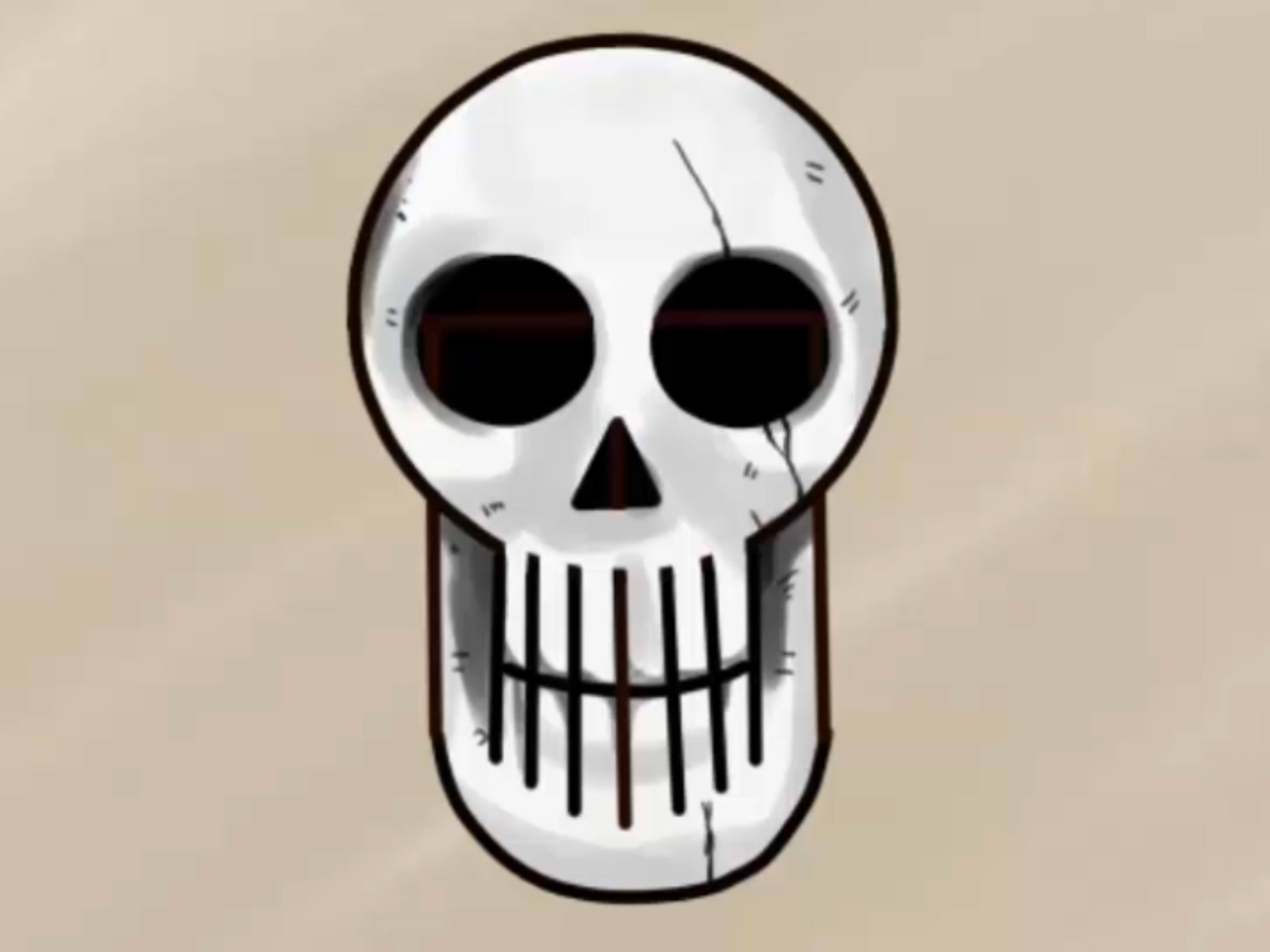 Simple Skull Side Drawing