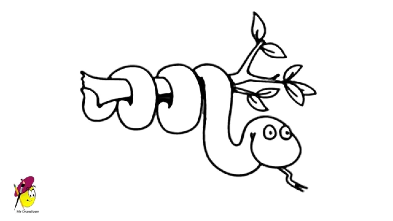1280x720 Simple Snake Drawing How To Draw A Cartoon