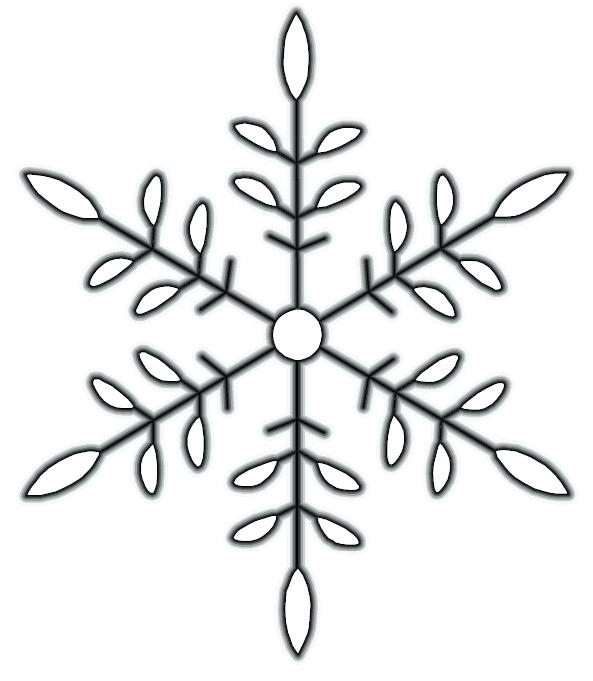 593x681 Simple Snowflake Template