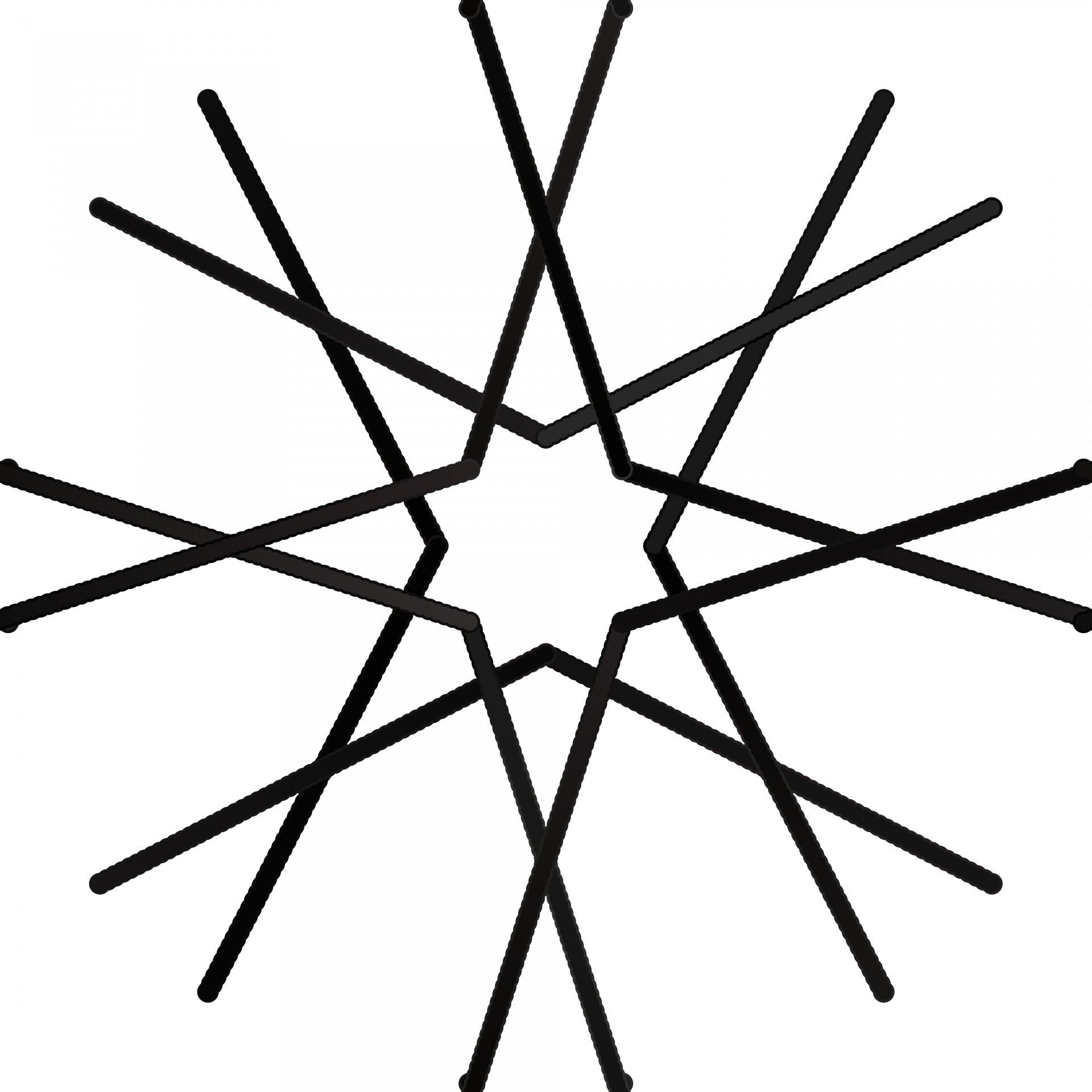 1920x1920 Drawing, Simple, Black, Snowflake, White