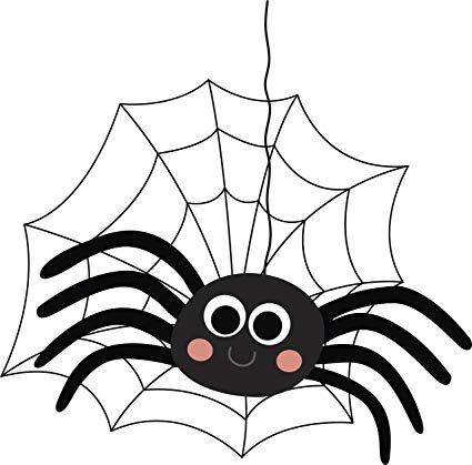 425x419 Simple Cute Happy Baby Spider With Web Cartoon Vinyl