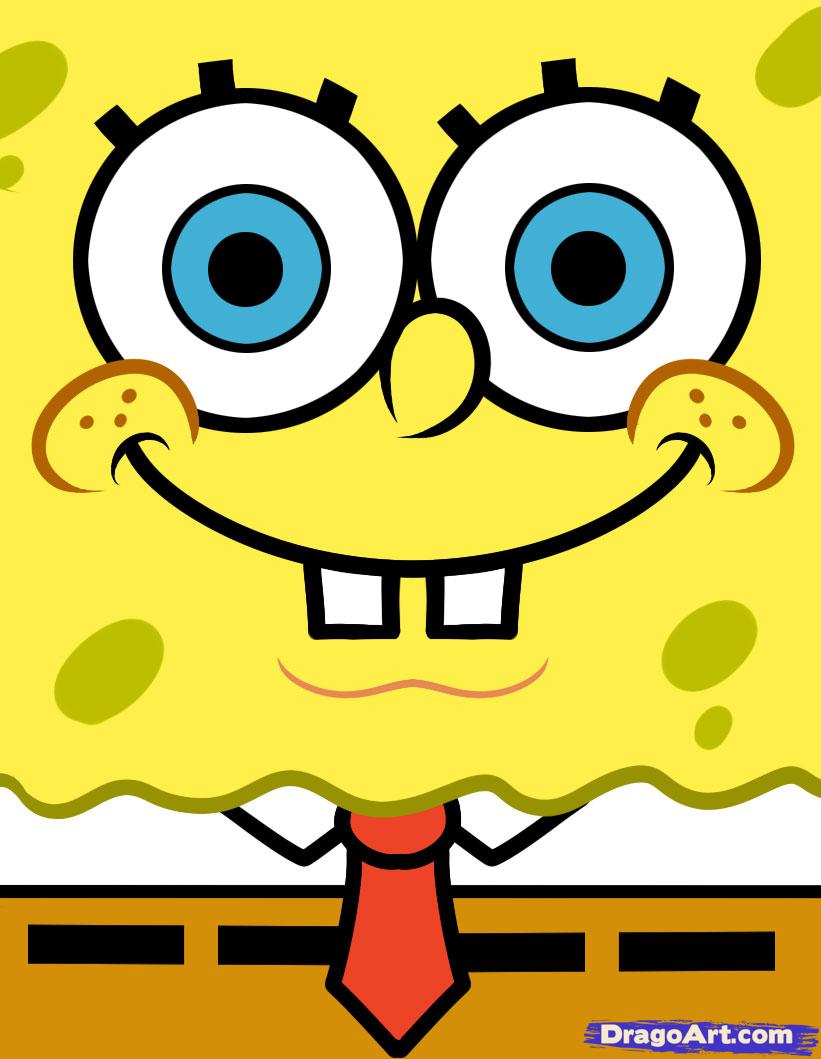821x1059 How To Draw Spongebob Easy, Step