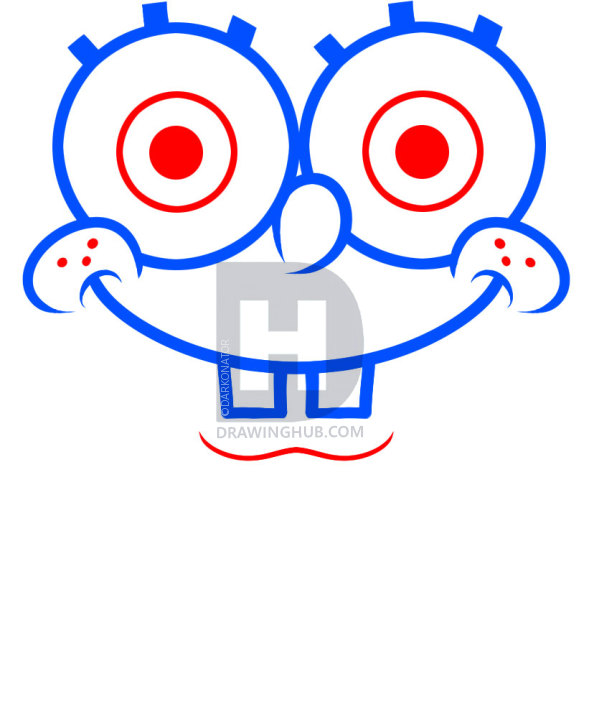 589x720 How To Draw Spongebob Easy, Step
