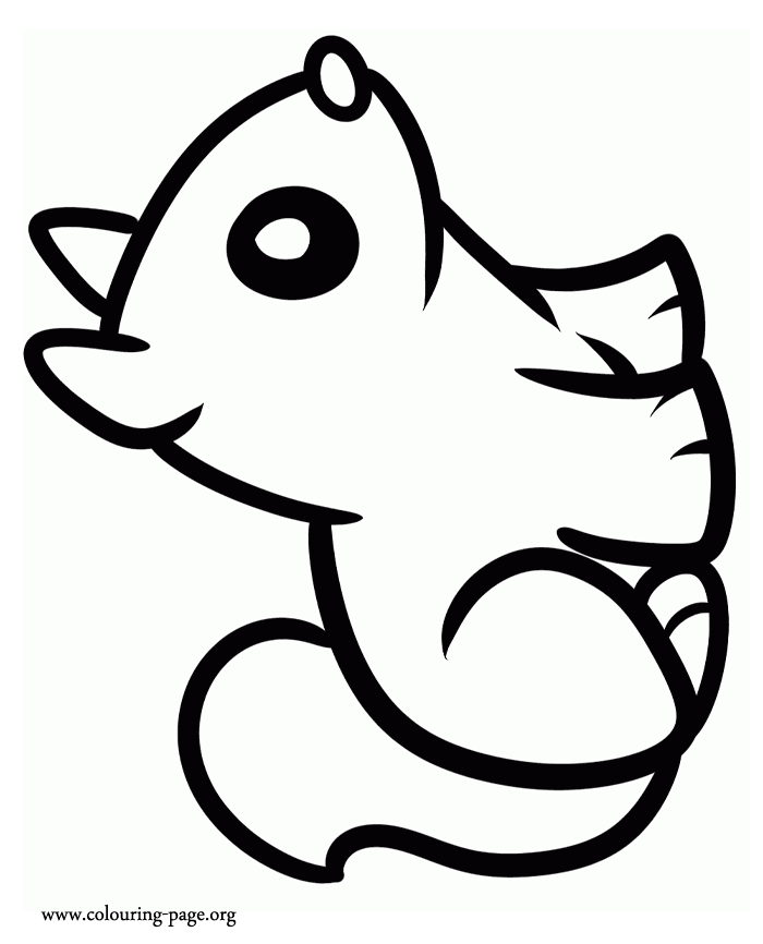 Simple Squirrel Drawing