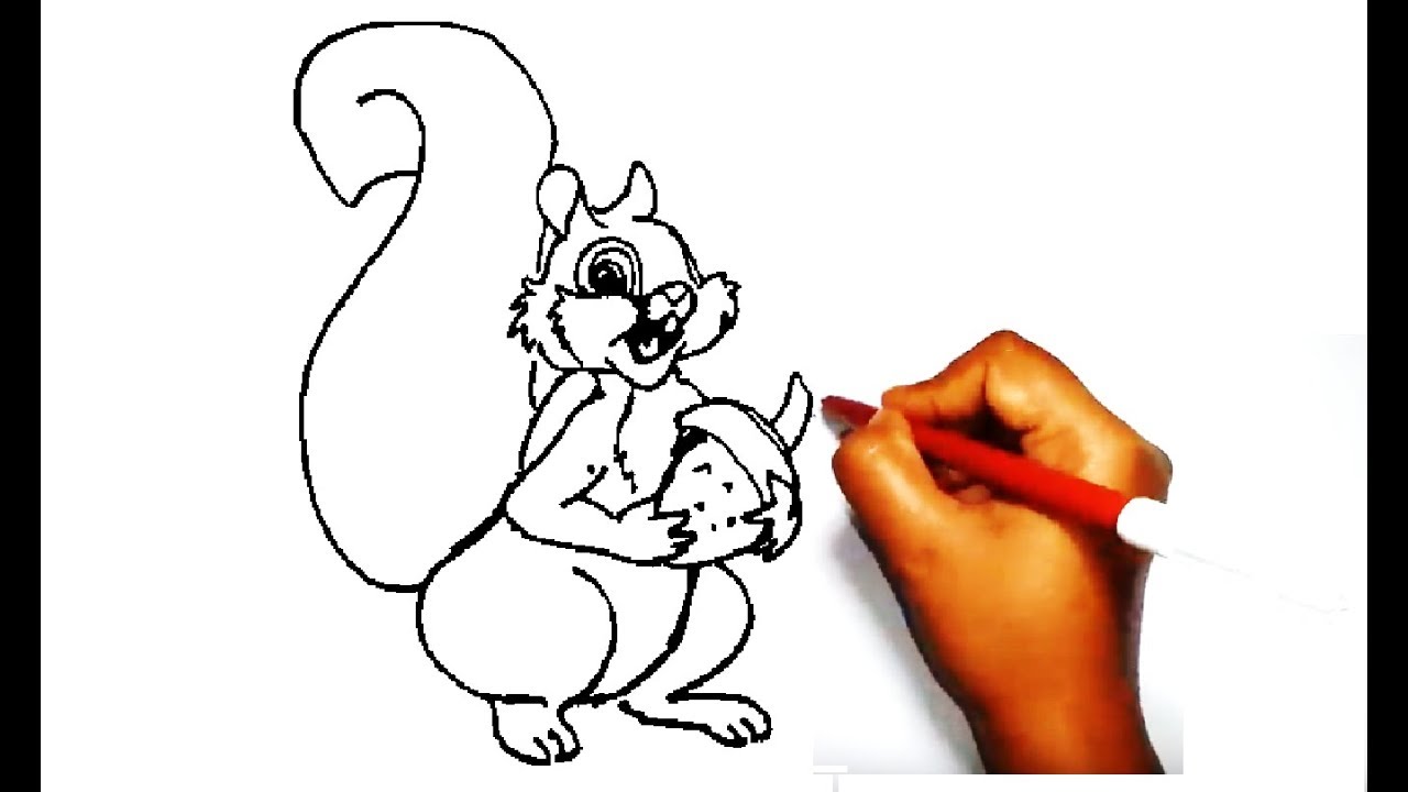 1280x720 How To Draw A Cute Squirrel