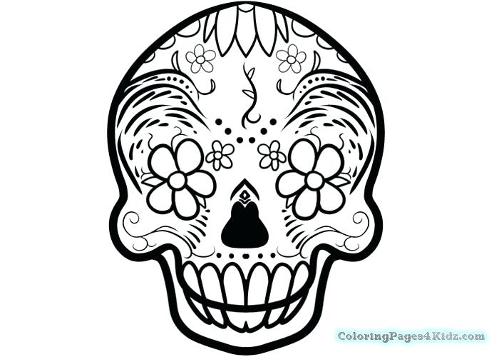 700x500 Simple Sugar Skull Coloring Pages Home Improvement Catalog License