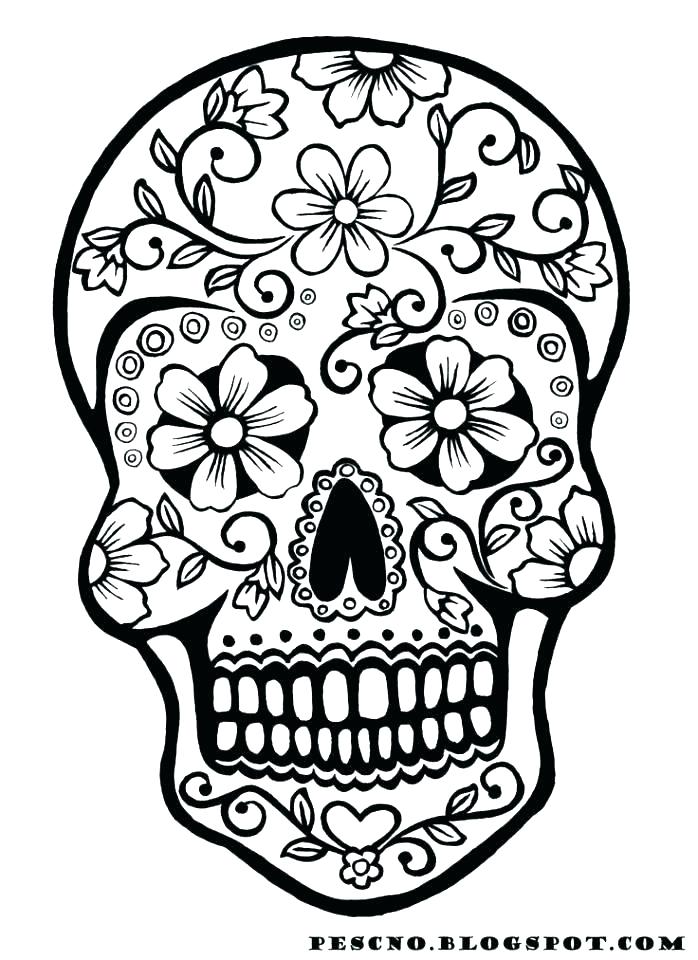 698x960 Simple Sugar Skulls Simple Sugar Skull Drawing Lo E Love It Cause